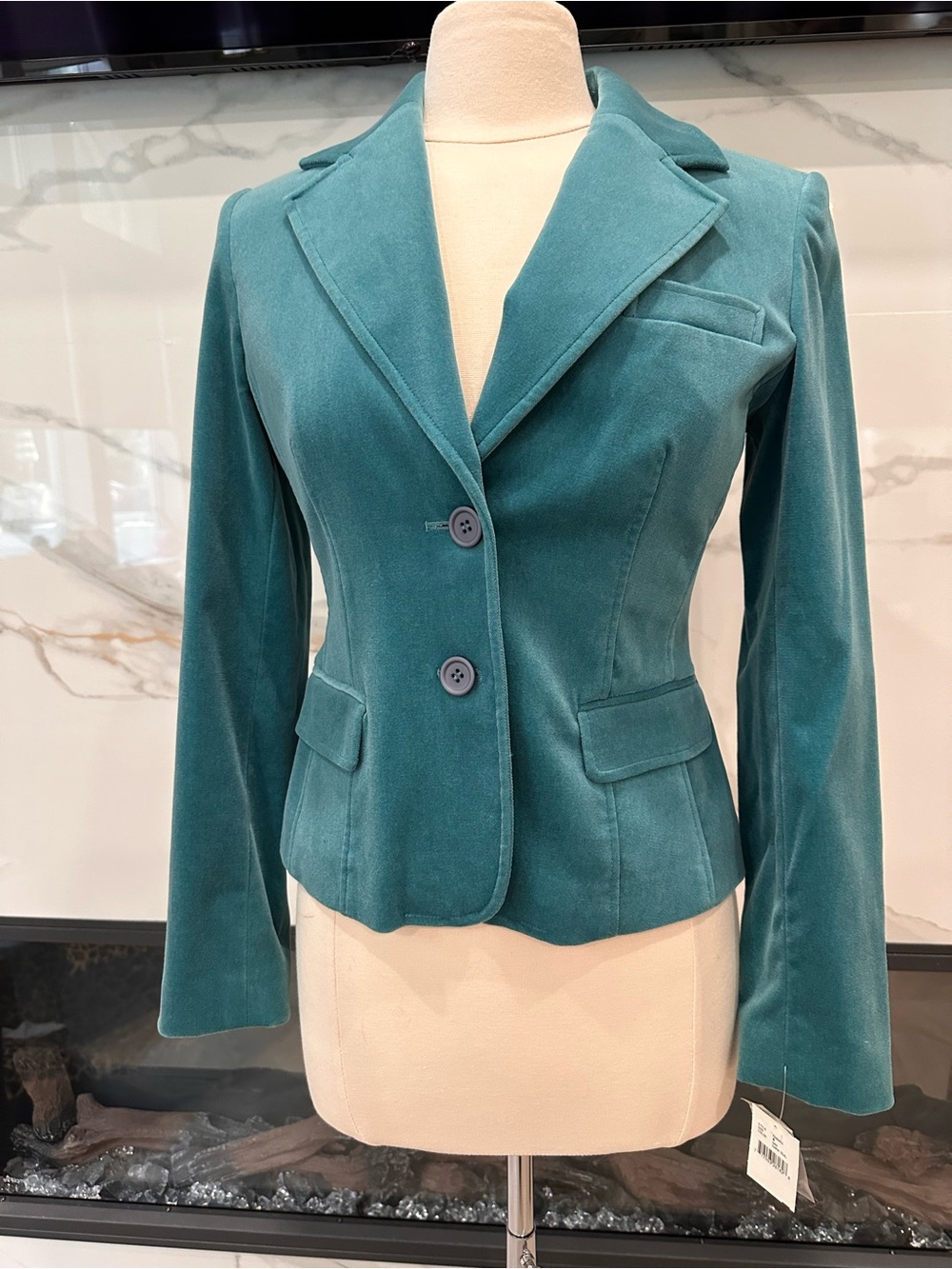 NWT Bloomingdale’s Corduroy Teal Blazer Size 5